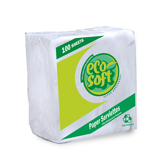 GF8023002 Eco Soft Paper Serviettes 1Ply100(L)-0020 - SKU Changed - Image 1