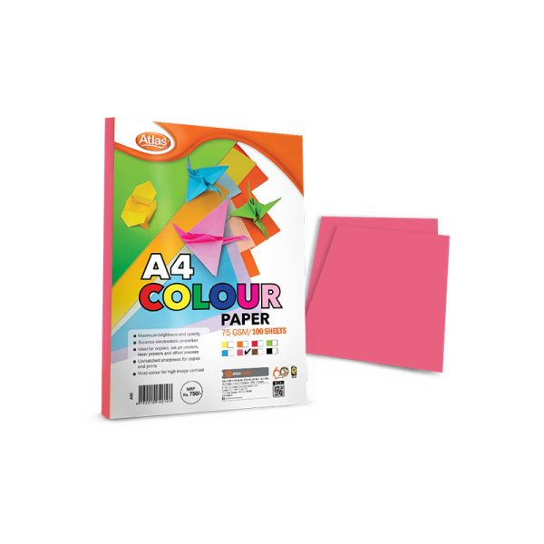 Atlas Colour Paper A4 - Pink