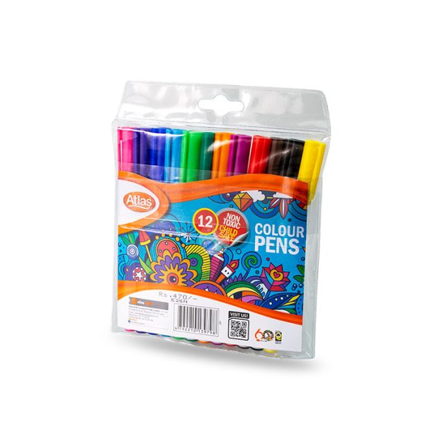 Atlas Colour Pen Wallets 12 Colours